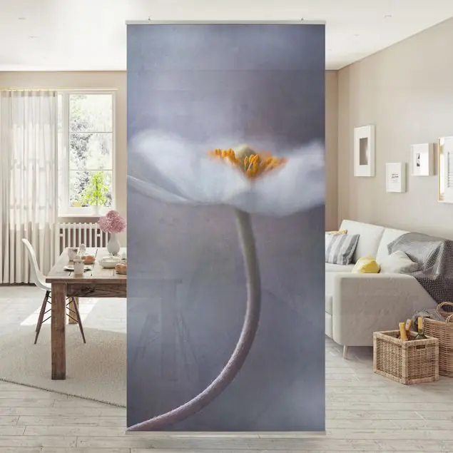 Weiße Anemonenblüte Raumteiler Neue Ware