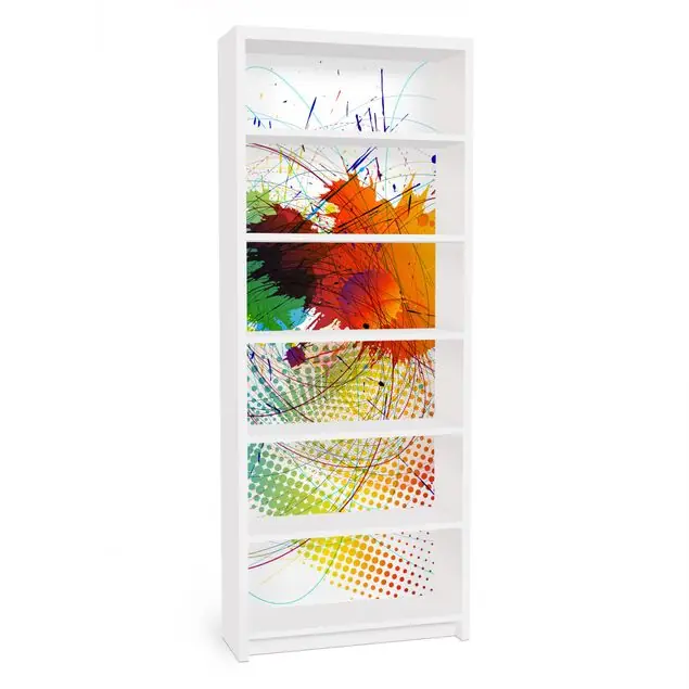 Rainbow Background Möbelfolie für IKEA Billy Regal Bestseller
