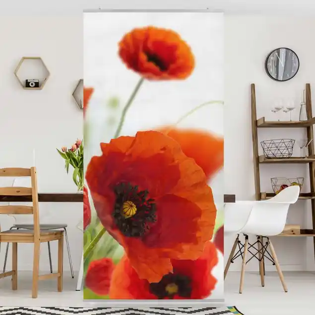 Preisknaller Radiant Poppies Raumteiler