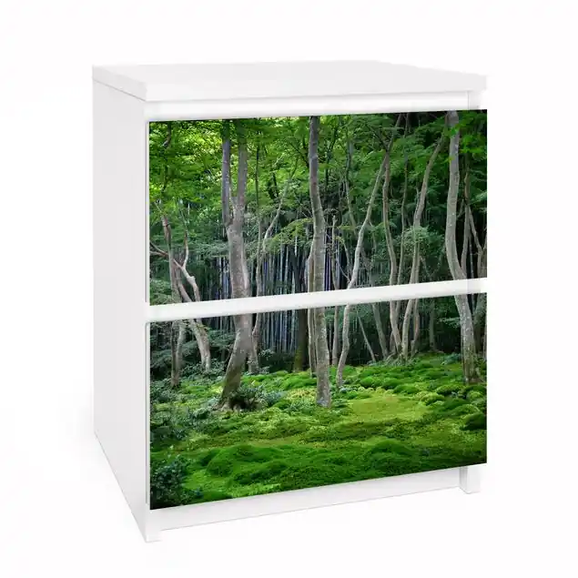Saisonangebot Japanischer Wald Möbelfolie für IKEA Malm Kommode 2 Schubladen