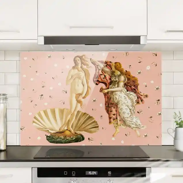 Die Venus von Botticelli auf Rosa Spritzschutz Direktkauf