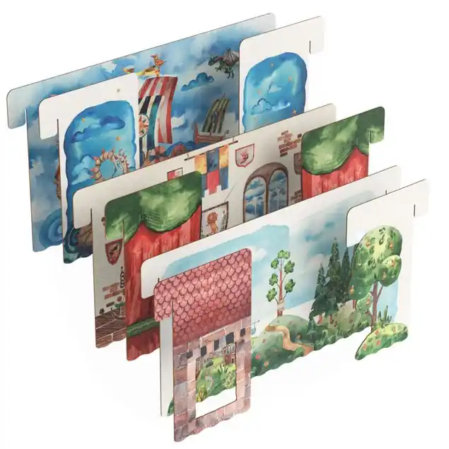 Sonderangebot Puppentheater Kulissenset Märchen FOLDZILLA Puppentheater Kulissenset
