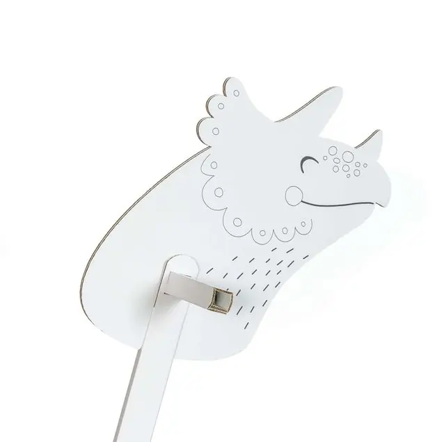 Geprüft Dino Triceratops zum Ausmalen FOLDZILLA Steckenpferd