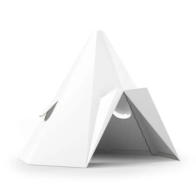 Tipi weiß zum Bemalen/Bekleben FOLDZILLA Tipi Pappe XXL Markenware