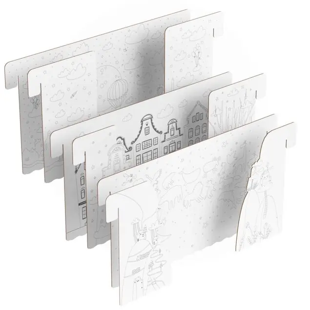 Puppentheater Kulissenset Regenbogen zum Ausmalen FOLDZILLA Puppentheater Kulissenset Angebot