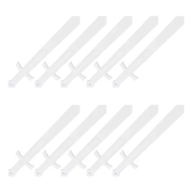 Top-Seller Schwert 10er Set weiß zum Bemalen/Bekleben Kostüm