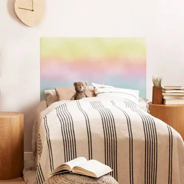 Regenbogen Wasserfarben Kopfteil Bett Günstig