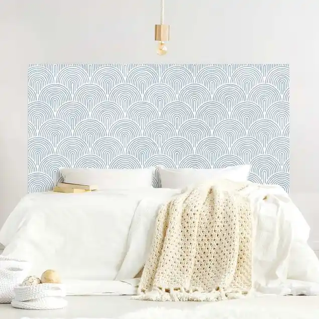 Boho Bogen Muster Blau Kopfteil Bett Beliebt