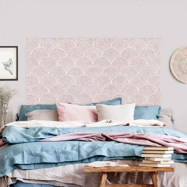 Saisonangebot Boho Bogen Muster Rosa Kopfteil Bett