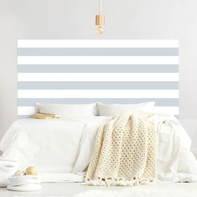 No.YK53 Querstreifen Grau Weiß Kopfteil Bett Must-Have