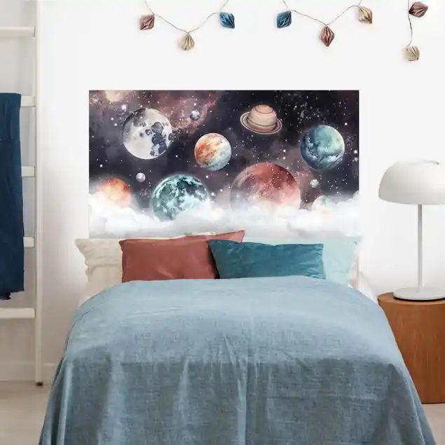 Preisknaller Universum umhüllt von Wolken Kopfteil Bett