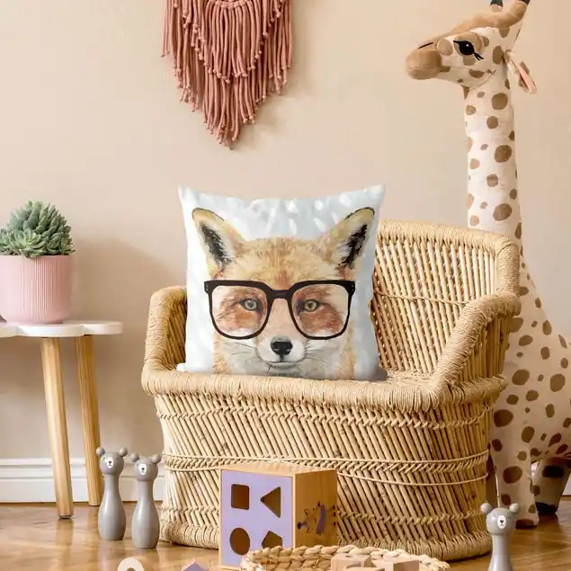 Heißes Angebot Bebrillte Tiere - Fuchs Dekokissen – Canvas