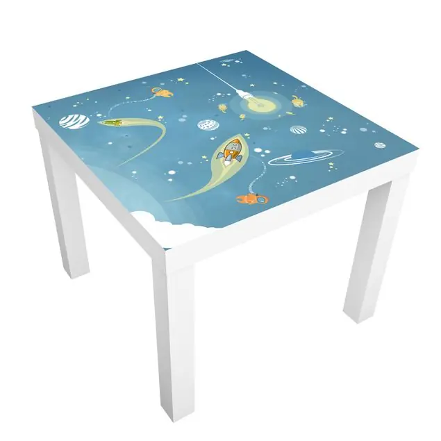 No.MW16 Buntes Weltraumtreiben Möbelfolie für IKEA Lack Tisch 55 x 55 cm Heißes Angebot
