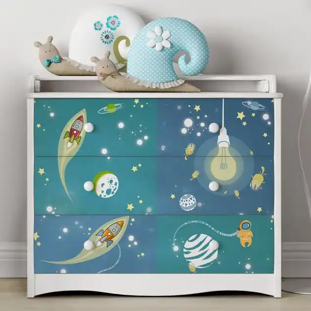 Sonderangebot Weltall und Astronauten Set Klebefolie