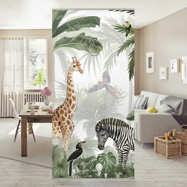 Preisknaller Majestätische Tierwelt im Dschungel Raumteiler