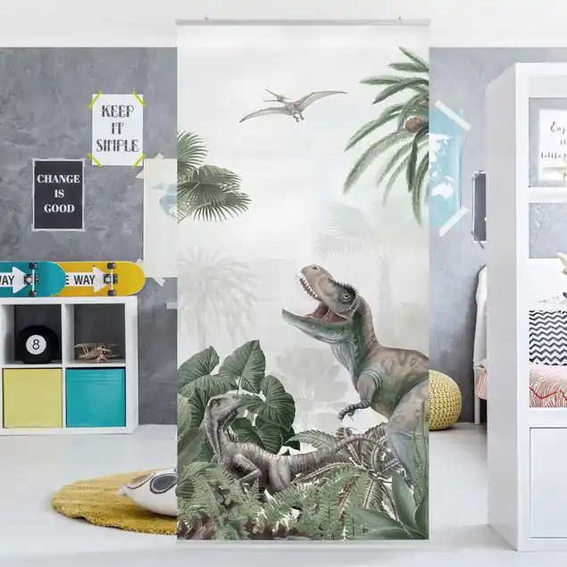 Sonderangebot Dinosauriergiganten im Dschungel Raumteiler