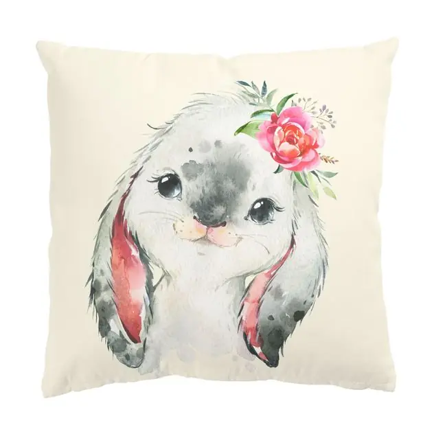 Aquarell - Hasenblick Dekokissen – Canvas Heißes Angebot