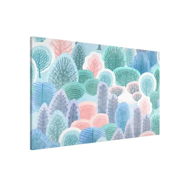 Glücklicher Wald in Pastell Magnettafel Finale Aktion