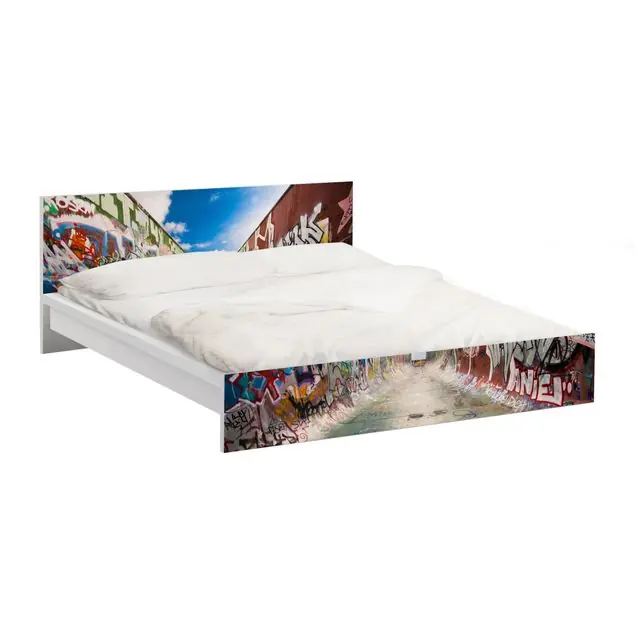 Begrenztes Angebot Skate Graffiti Möbelfolie für IKEA Malm Bett 180 cm Breite