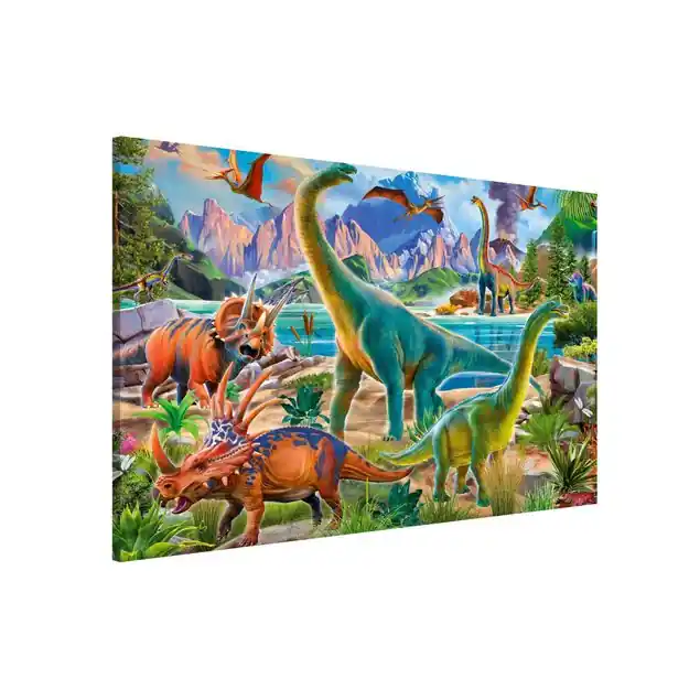 Brachiosaurus und Tricaterops Magnettafel Schneller Versand