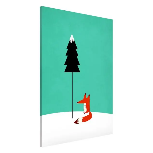Fuchs unter der Tanne Magnettafel Kracherpreis