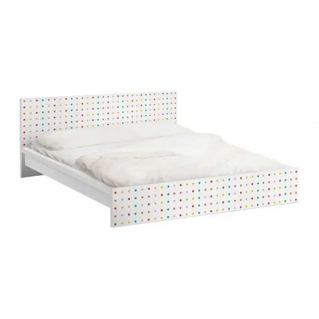 Kostenfreie Lieferung No.UL748 Little Dots Möbelfolie für IKEA Malm Bett 160 cm Breite