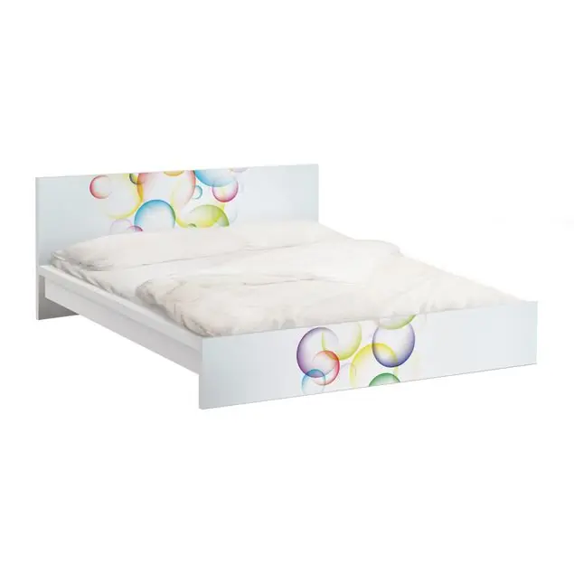 Kostenloser Versand Rainbow Bubbles Möbelfolie für IKEA Malm Bett 160 cm Breite
