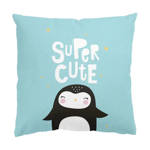 Sichere Zahlung Super Cute Pinguin Dekokissen – Canvas