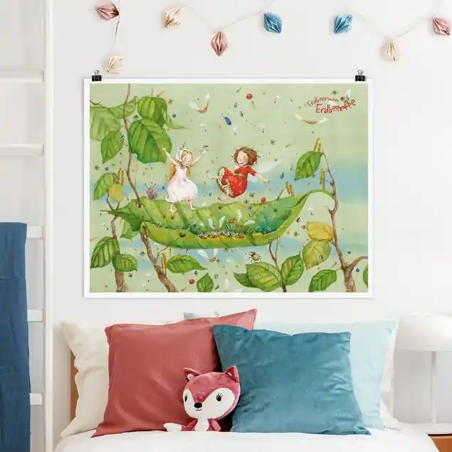 Erdbeerinchen Erdbeerfee - Trampolin Poster - Querformat Nur Für Kurze Zeit
