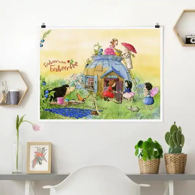 Kostenloser Rückversand Erdbeerinchen Erdbeerfee - Bei Heidi Poster - Querformat