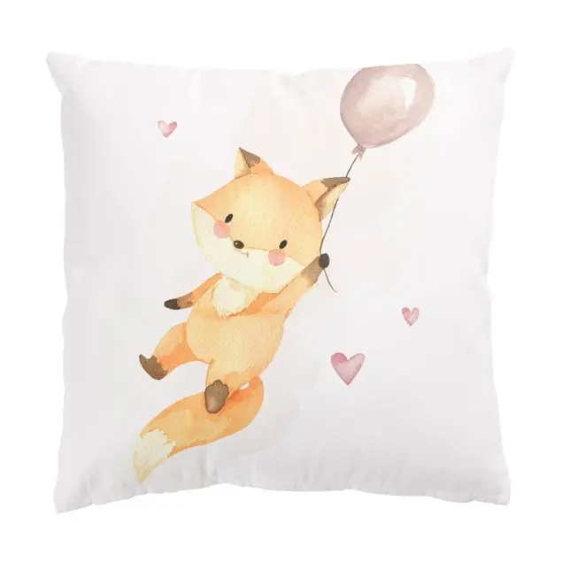 Mega-Angebot Fuchsbaby mit Luftballon Rosa Dekokissen – Canvas