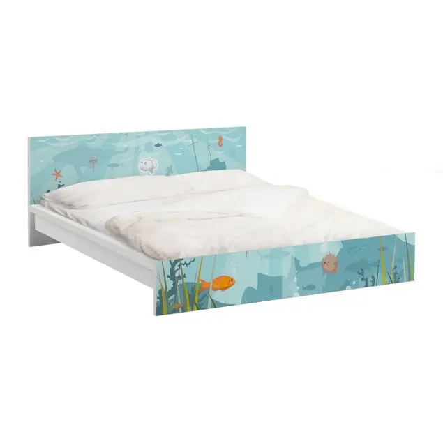 No.EK57 Meereslandschaft Möbelfolie für IKEA Malm Bett 180 cm Breite Kostenloser Rückversand