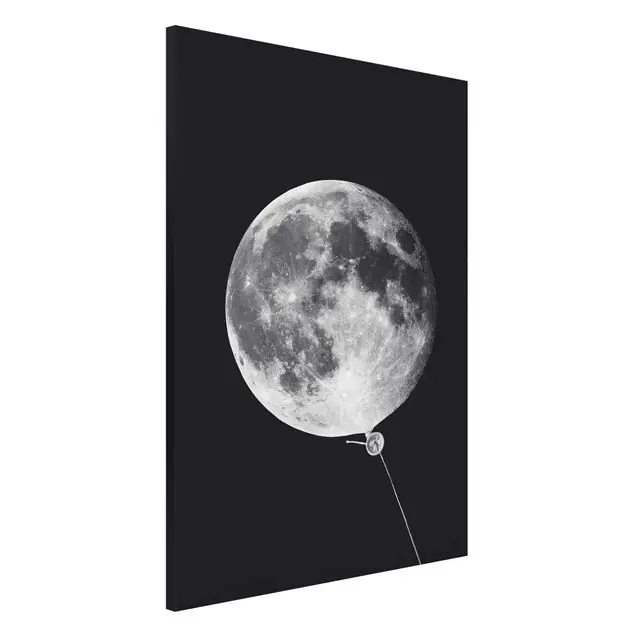 Meistverkauft Luftballon mit Mond Magnettafel - Hochformat 2:3