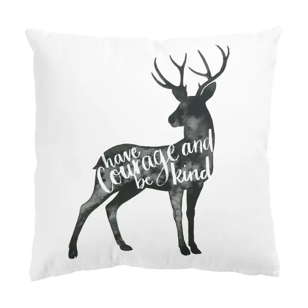 Tiere mit Weisheit - Hirsch Dekokissen – Canvas Versand Am Gleichen Tag