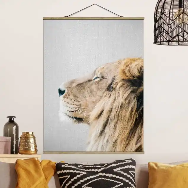 Löwe Leopold Stoffbild Gratis Versand