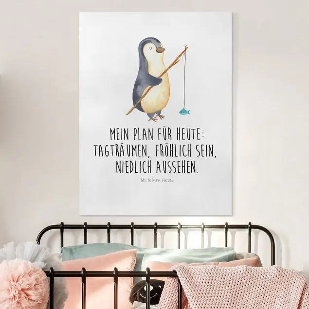 Mr. & Mrs. Panda - Pinguin - Tagträumen                               Leinwandbild – Canvas Ausverkauf