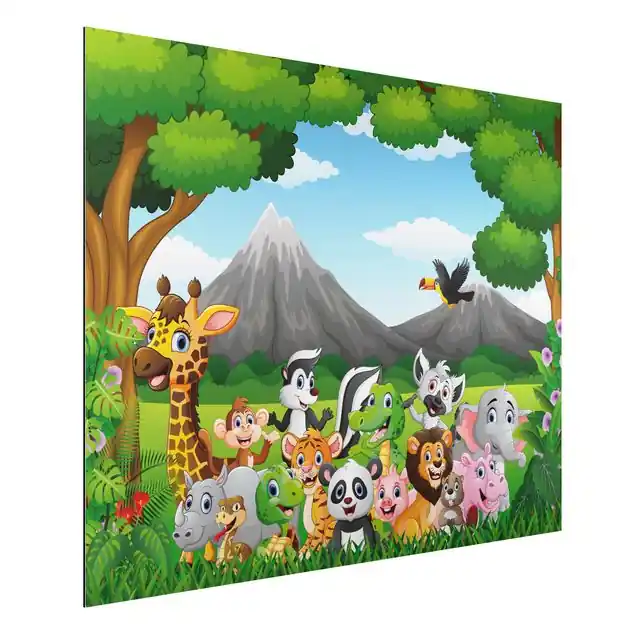Wilde Dschungeltiere Alu-Dibond Bild - Querformat 4:3 Letzte Chance