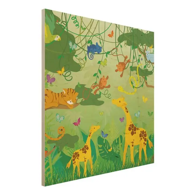 No.IS87 Dschungelspiel Holzbild - Quadrat Bestseller