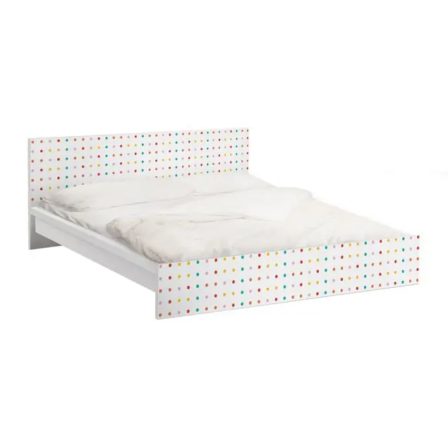 No.UL748 Little Dots Möbelfolie für IKEA Malm Bett 180 cm Breite Expressversand
