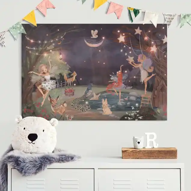 Eine Nacht im Garten der Feen Leinwandbild – Canvas Online Kaufen