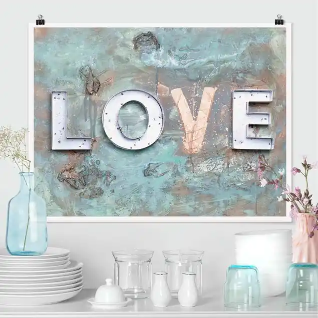 Streetart Love Poster Rabatt