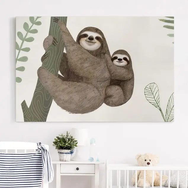 Faultier Sprüche - Back Leinwandbild – Canvas Garantierte Lieferung
