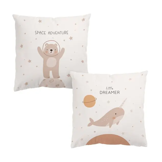 Saisonangebot Boho - Bär und Narwal Duo Dekokissen – Canvas