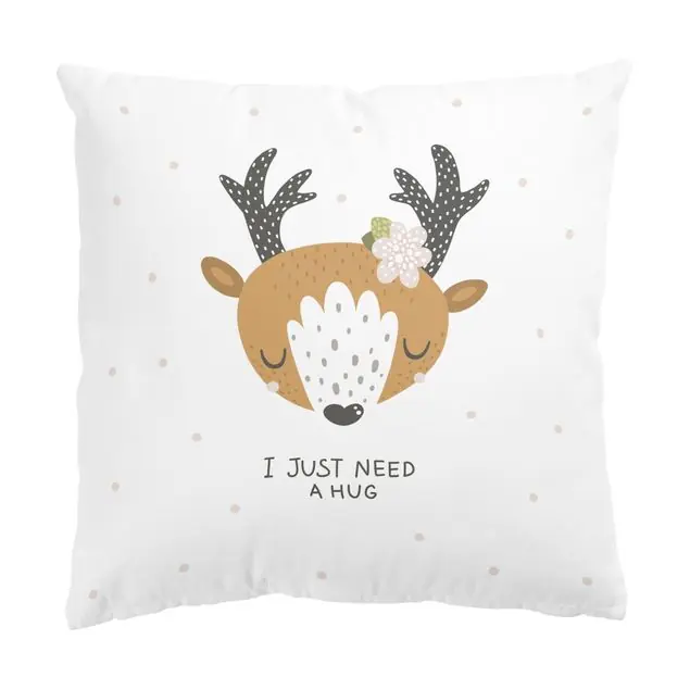 Top-Angebot I just need a hug - Hirsch Dekokissen – Canvas
