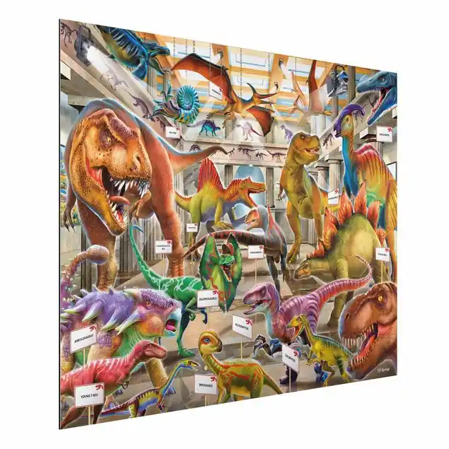 Echt Dinosaurier im Naturkundemuseum Alu-Dibond Bild