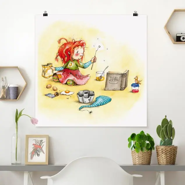 Solange Der Vorrat Reicht Fridas zauberhafte Bäckerei Poster - Quadrat