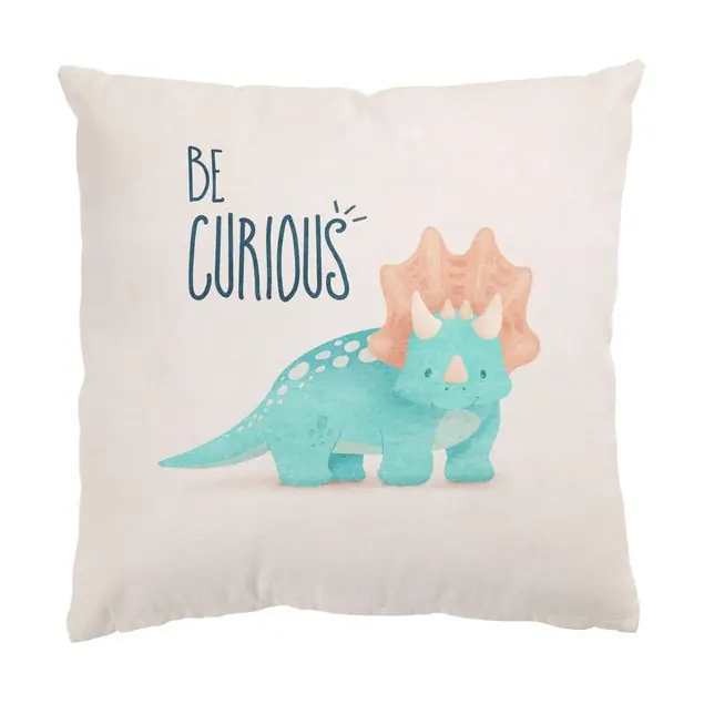 Bestseller Süße Dinos - Be curious Dekokissen – Canvas