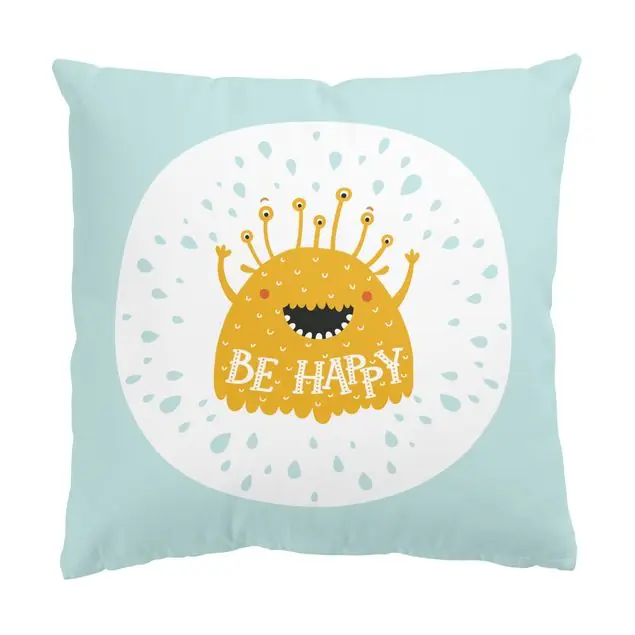 Süßes Monster - Be happy Dekokissen – Canvas Aktuell