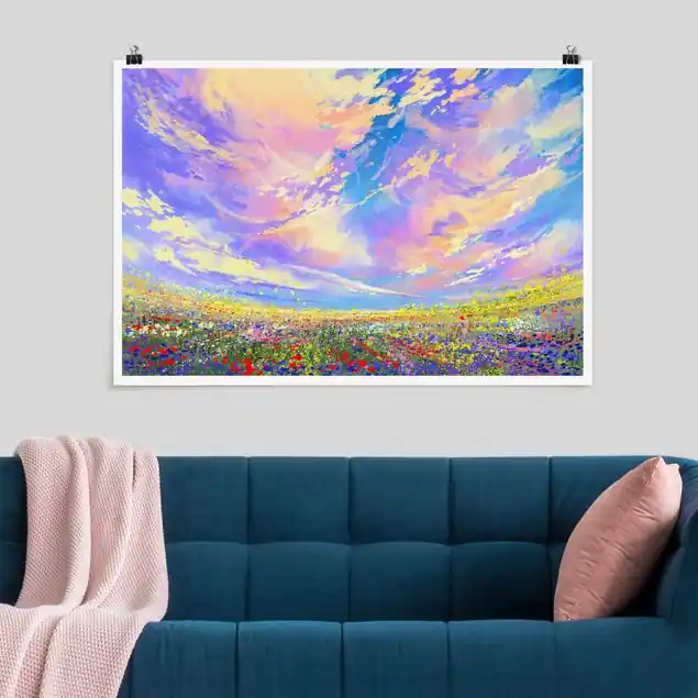 Gemalter Anime Himmel Poster Bestseller