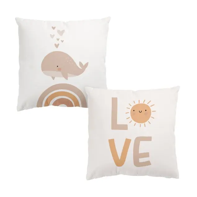 Boho Love Wal Regenbogen Duo Dekokissen – Canvas Bestpreis